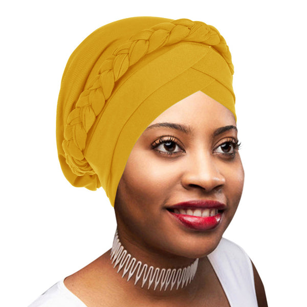 PRE-TIED Women African Turban Bannie Cap