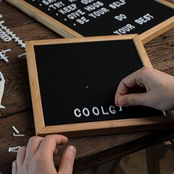 White & Black Felt Letter Board Letters 