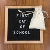 Black Felt Letter Board 10x10 Inches. Changeable Letterboards & bag, 790 (340 ¾”+ 450 1”) White Plastic Letters, Sorting Tray Case, Oak Frame & Easel - Laura Baby and Company