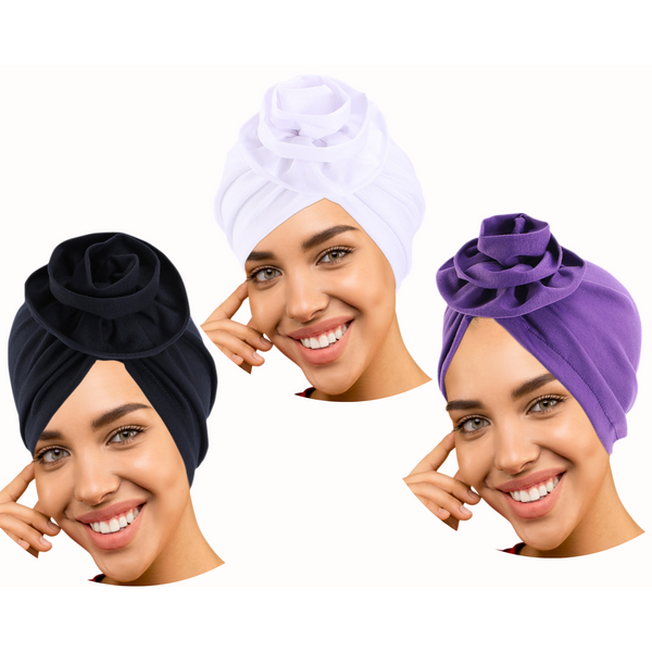 3 Pack Black/white/purple