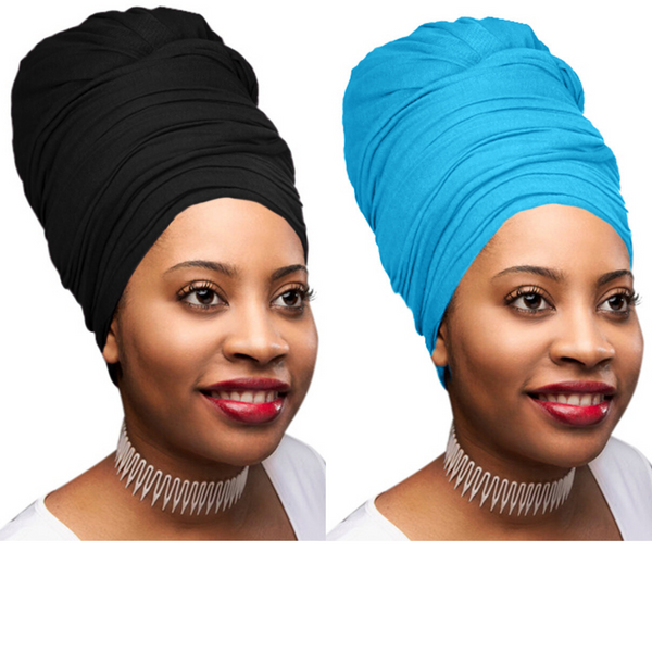 9 Pieces Women Head Wrap Scarf Turban Head Wrap Soft Long Head Scarves  African Turban Head Wrap for Women Girls