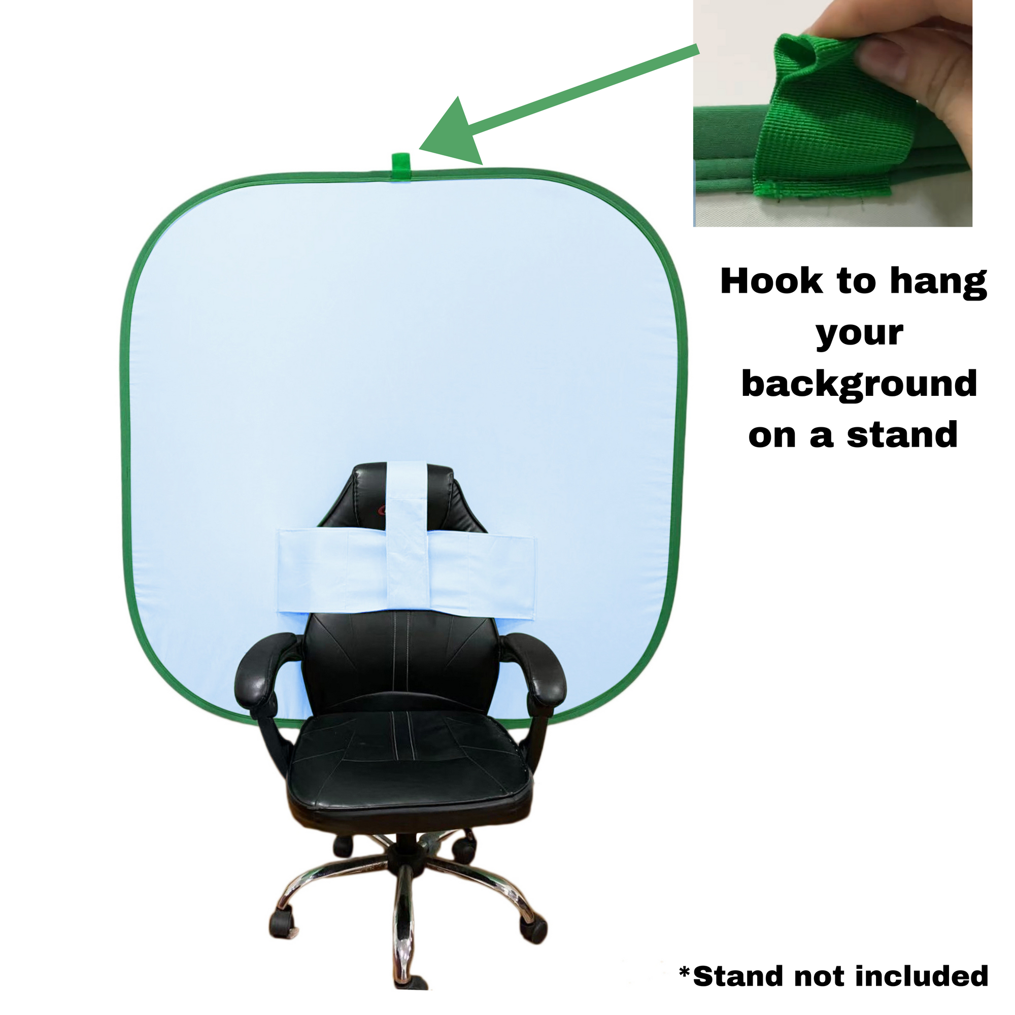 NOVARENA 2-in-1 Portable Green Screen Backdrop