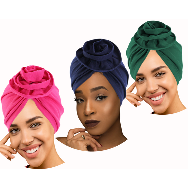 3 Pack hot pink/navy blue/green