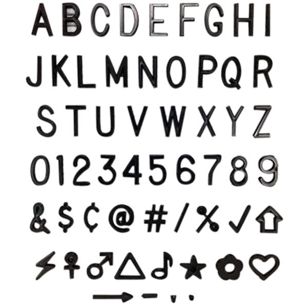 Black or White Felt Letter Board Letters - 3/4