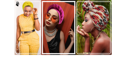Green Solid Color Turban Headwrap