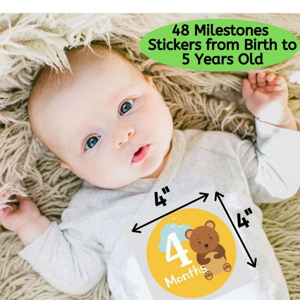 Little Jungle and Farm Animals Lover Baby Memory Book with 48 milestones stickers- First 5 Years - Laura Baby and Company