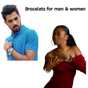4 Pcs Multi Layer African Bead Bracelets for Women and Men