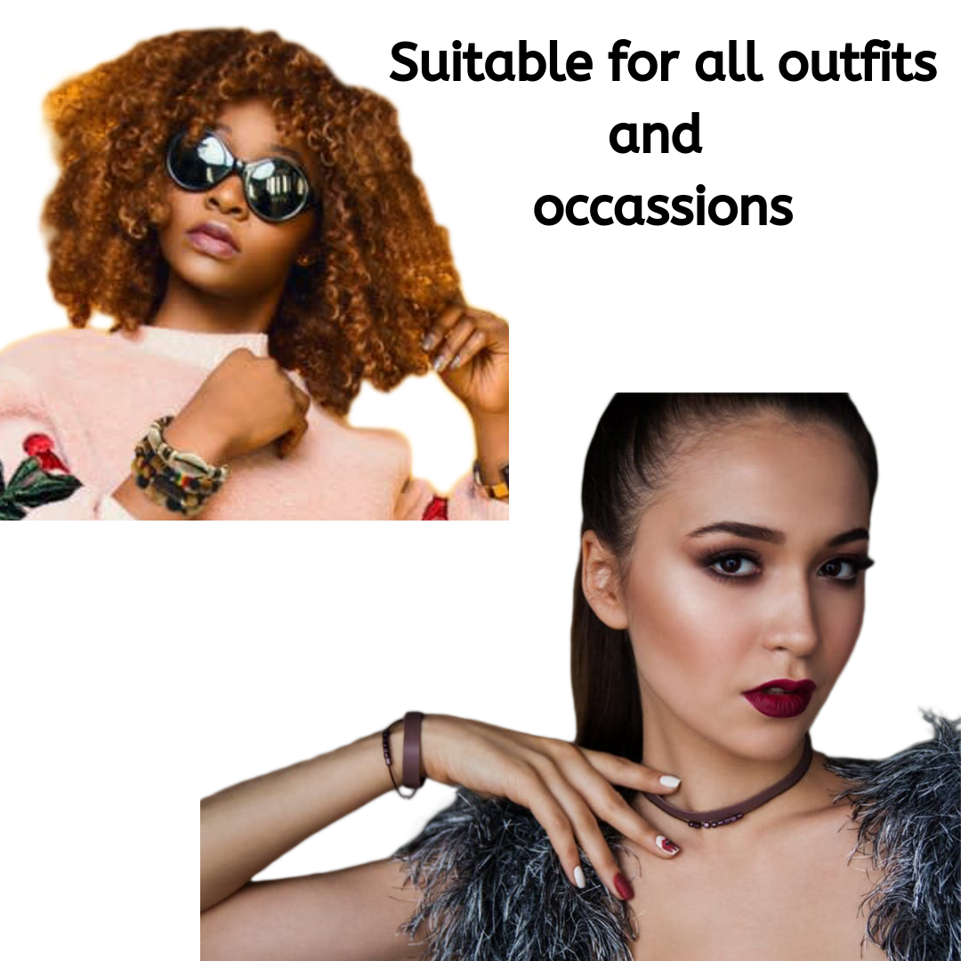 4 Pcs Multi Layer African Bead Bracelets for Women and Men