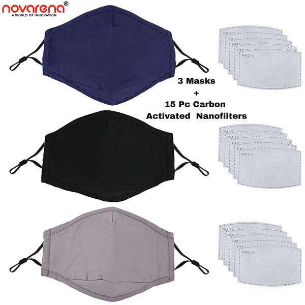 NOVARENA Reusable Face Masks 3pack
