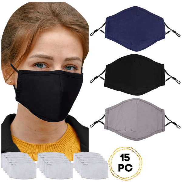 NOVARENA Reusable Face Masks 3pack