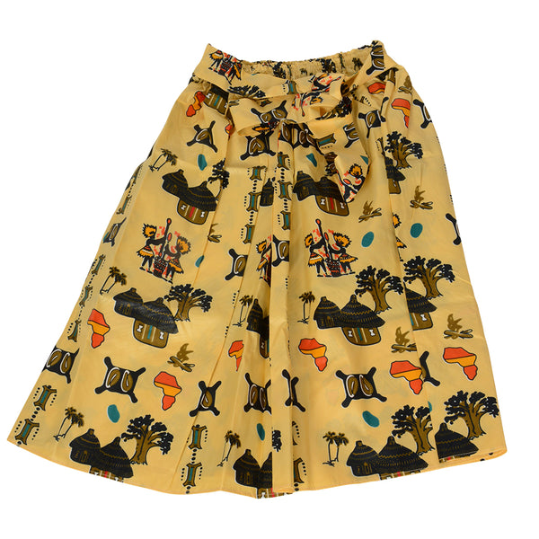 Women Casual African Dutch Ankara Print Skirt