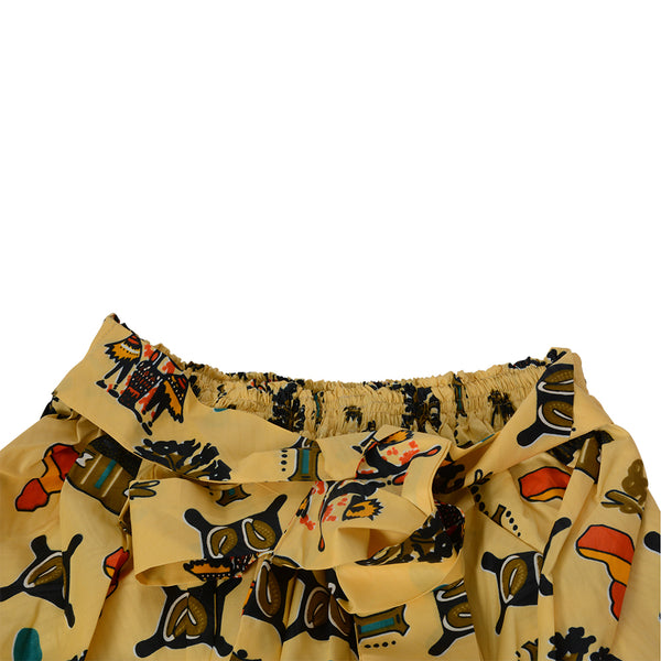 Women Casual African Dutch Ankara Print Skirt