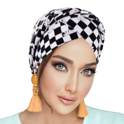 PRE-TIED Women African Turban Bannie Cap