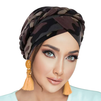 PRE-TIED Women African Turban Bannie Cap