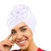 PRE-TIED Women Headwrap Turban with Rose Flower Knot | Pre-Tied Bonnet Beanie Cap | Stretch Jersey Lightweight Breathable Wraps | Headbands | Bandana - Laura Baby and Company
