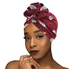 PRE-TIED Women African Turban with Rose Flower Knot | Pre-Tied Bonnet Beanie Cap Headwrap| Stretch Jersey Solid Colors and Floral Knit Wraps Scarf - Laura Baby and Company