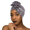 PRE-TIED Women African Turban with Rose Flower Knot | Pre-Tied Bonnet Beanie Cap Headwrap| Stretch Jersey Solid Colors and Floral Knit Wraps Scarf - Laura Baby and Company