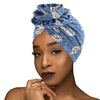 PRE-TIED Women African Turban with Rose Flower Knot | Pre-Tied Bonnet Beanie Cap Headwrap| Stretch Jersey Solid Colors and Floral Knit Wraps Scarf - Laura Baby and Company