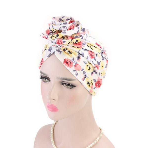 African PRE-TIED Women Flower Knot Cap