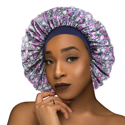 Large Satin Silk Bonnet Sleep Cap – Luxurious Fabric,Premium Elastic Band- Satin Silk Sleep Cap Beanie Slap Hat – Gifts for Women - Laura Baby and Company