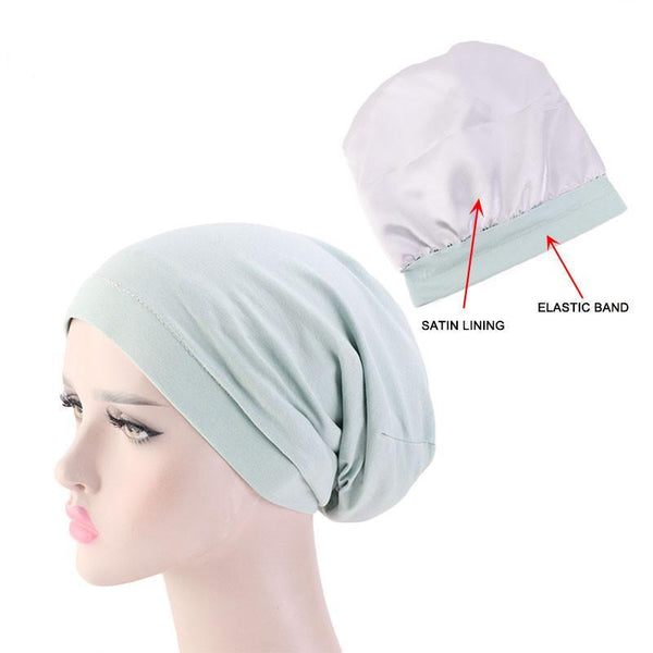 Satin Lined Hair Head Cover Cap