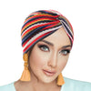 PRE-TIED Pack of 9 Women African Turban with Rose Flower Knot | Pre-Tied Bonnet Beanie Cap Headwrap| Stretch Jersey - Laura Baby and Company