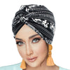 PRE-TIED Pack of 9 Women African Turban with Rose Flower Knot | Pre-Tied Bonnet Beanie Cap Headwrap| Stretch Jersey - Laura Baby and Company