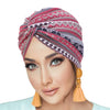 PRE-TIED Pack of 9 Women African Turban with Rose Flower Knot | Pre-Tied Bonnet Beanie Cap Headwrap| Stretch Jersey - Laura Baby and Company