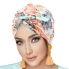 PRE-TIED Pack of 9 Women African Turban with Rose Flower Knot | Pre-Tied Bonnet Beanie Cap Headwrap| Stretch Jersey - Laura Baby and Company