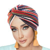 PRE-TIED Pack of 9 Women African Turban with Rose Flower Knot | Pre-Tied Bonnet Beanie Cap Headwrap| Stretch Jersey - Laura Baby and Company