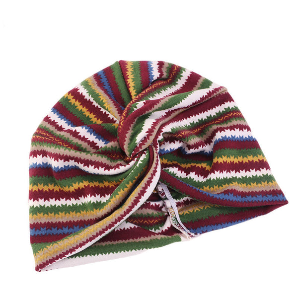 PRE-TIED Pack of 9 Women African Turban with Rose Flower Knot | Pre-Tied Bonnet Beanie Cap Headwrap| Stretch Jersey - Laura Baby and Company