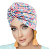 PRE-TIED Pack of 9 Women African Turban with Rose Flower Knot | Pre-Tied Bonnet Beanie Cap Headwrap| Stretch Jersey - Laura Baby and Company