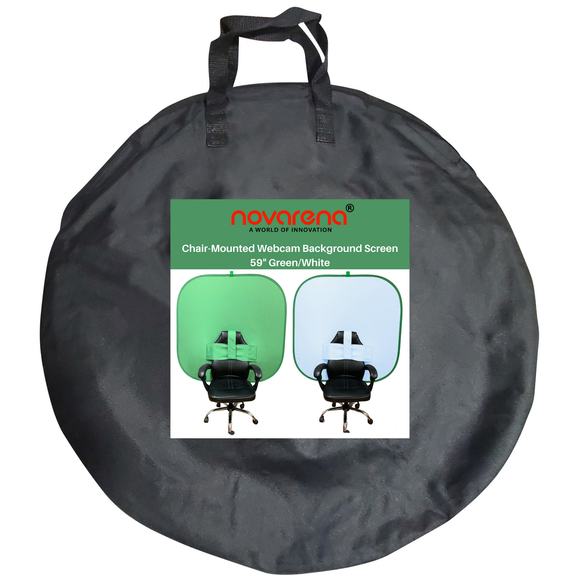 NOVARENA 2-in-1 Portable Green Screen Backdrop