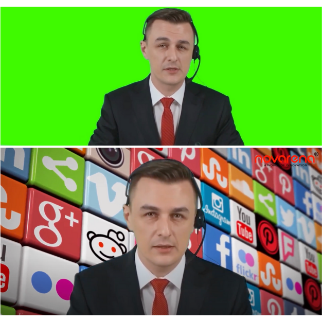 NOVARENA 2-in-1 Portable Green Screen Backdrop