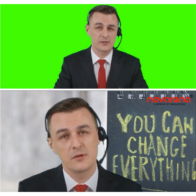 NOVARENA 2-in-1 Portable Green Screen Backdrop