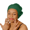 Green Solid Color Turban Headwrap