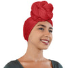 Novarena Crimson Red Solid Color Head Wrap Stretch Long Hair Scarf Turban Tie Kente African Hat Jersey Knit Headwrap - Laura Baby and Company