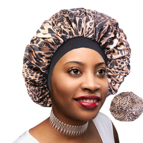 Women Satin Lined Sleeping Bonnet Caps