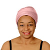 Novarena Baby Pink Solid Color Head Wrap Stretch Long Hair Scarf Turban Tie Kente African Hat Jersey Knit Headwrap - Laura Baby and Company