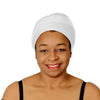 White Stretch Long Hair Scarf Turban