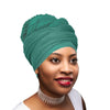 Novarena Green Solid Color Head Wrap Stretch Long Hair Scarf Turban Tie Kente African Hat Jersey Knit Headwrap - Laura Baby and Company