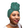 Novarena Green Solid Color Head Wrap Stretch Long Hair Scarf Turban Tie Kente African Hat Jersey Knit Headwrap - Laura Baby and Company