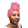 Novarena Baby Pink Solid Color Head Wrap Stretch Long Hair Scarf Turban Tie Kente African Hat Jersey Knit Headwrap - Laura Baby and Company