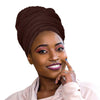 Chocolate Brown Stretch Long Hair Scarf 