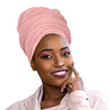 Novarena Baby Pink Solid Color Head Wrap Stretch Long Hair Scarf Turban Tie Kente African Hat Jersey Knit Headwrap - Laura Baby and Company