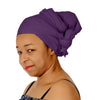 Novarena Purple Solid Color Head Wrap Stretch Long Hair Scarf Turban Tie Kente African Hat Jersey Knit Headwrap - Laura Baby and Company