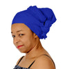 Novarena Royal Blue Solid Color Head Wrap Stretch Long Hair Scarf Turban Tie Kente African Hat Jersey Knit Headwrap - Laura Baby and Company