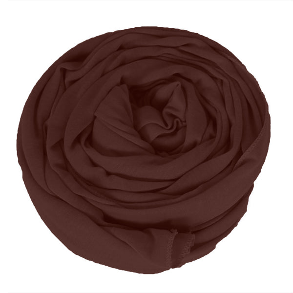 Black and Chocolate Brown Long Hair Scarf- 2 Pcs