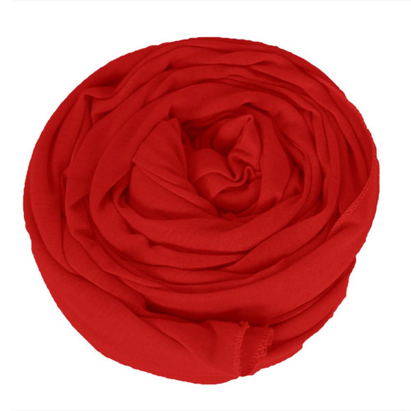 Novarena Crimson Red Solid Color Head Wrap Stretch Long Hair Scarf Turban Tie Kente African Hat Jersey Knit Headwrap - Laura Baby and Company