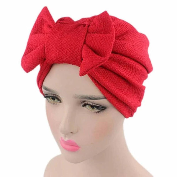 Solid Knitted Women Bow Hat Beanie Cap